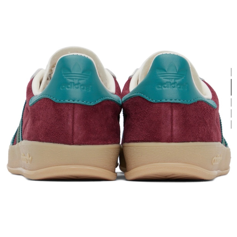 adidas Gazelle Retro Burgundy Suede Sneakers (EU 40.5, US M 7.5 and W8.5) - Picture 4 of 12